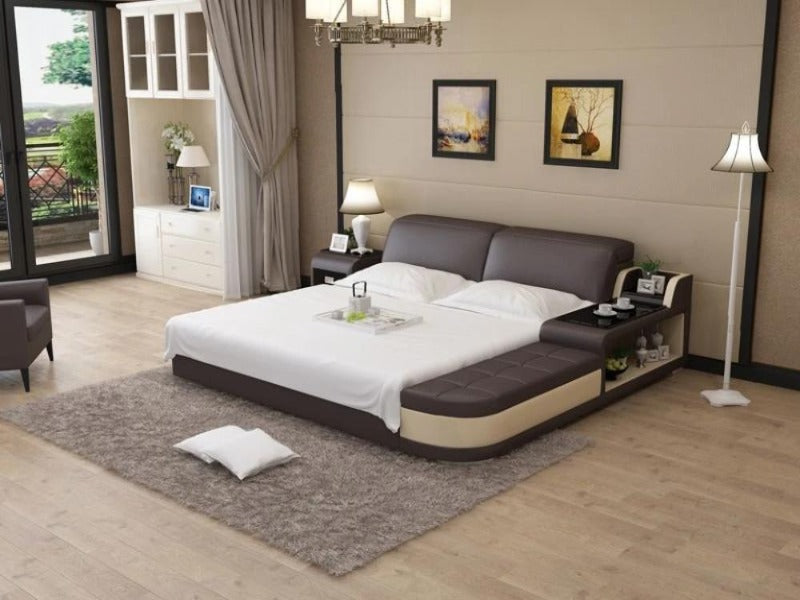 Casper Leather Bed With Storage Jubilee Furniture