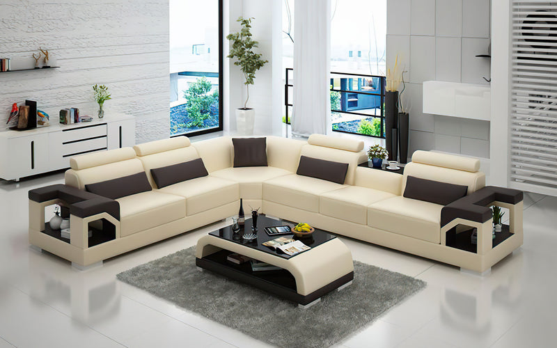 Talos Modern Leather Sectional – Jubilee Furniture