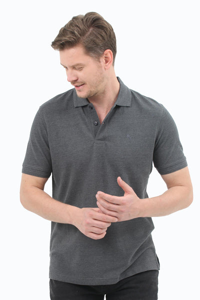 Charcoal Plain Polo Shirt
