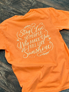 orange sunshine tee