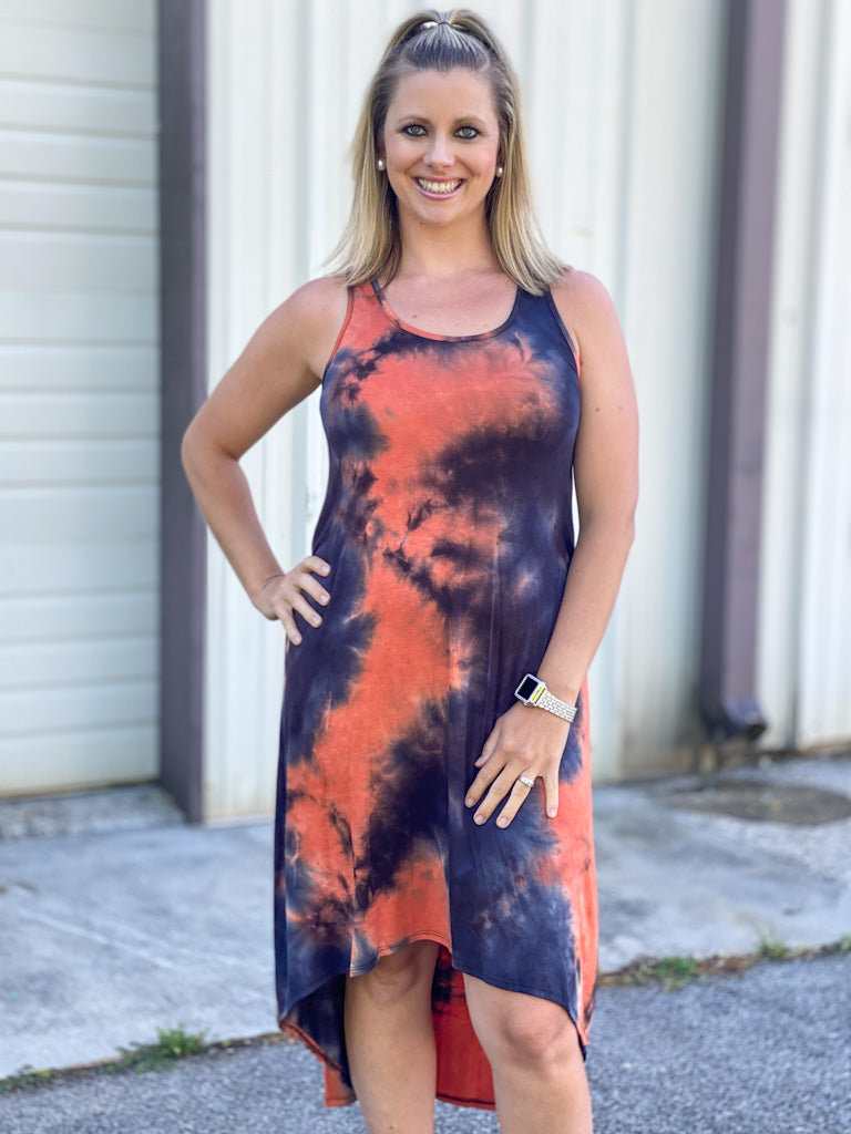 orange tank dress