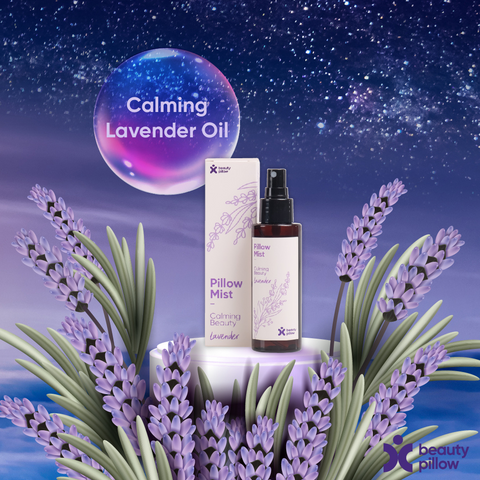 Enjoy the calming effects of lavender aromatherapy oils with the Beauty Pillow Pillow Mist! Lightly spray on your bedding before sleep to reduce stress as you drift off. For real beauty sleep with Beauty Pillow! 