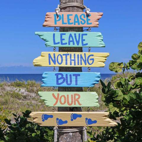 Eco Beach Sign