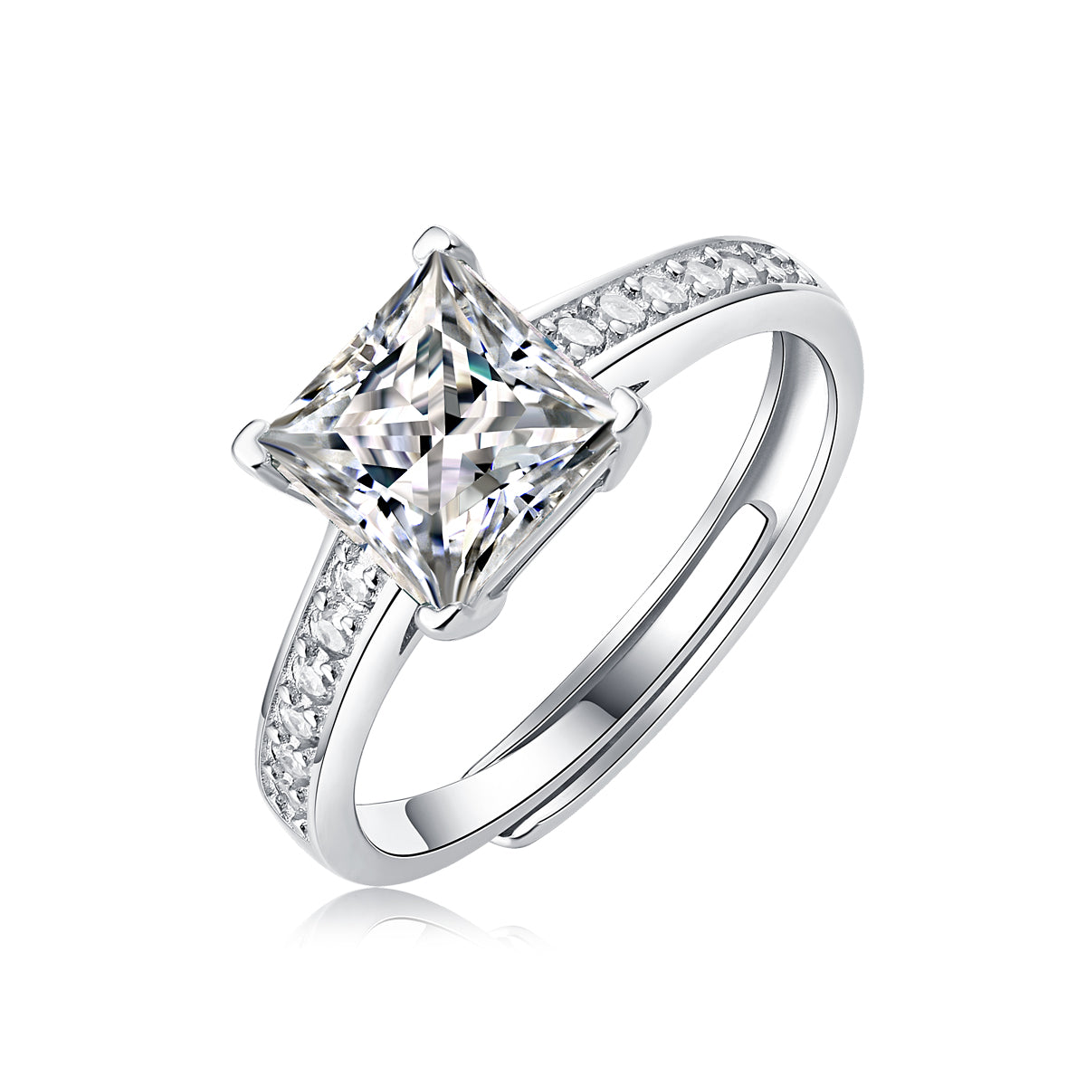 toelage Berg Vesuvius september Princesse Diamant Ring (1.0 Carat) – AmóurDiamant™