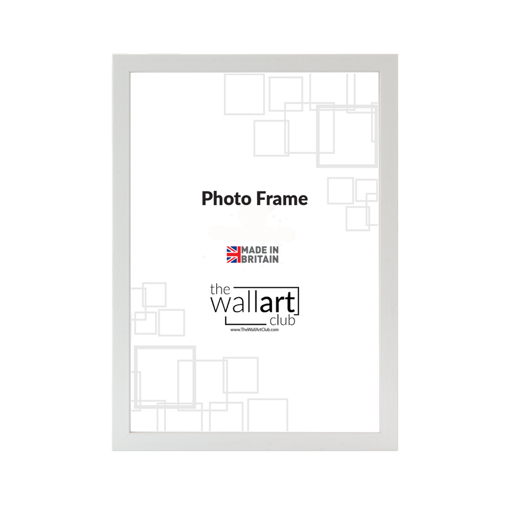 Raad iets bouw 8 Piece White Wooden Picture Frame Set, 2x A2, 4 x A3 frame, 2 x A4 fr –  The Wall Art club