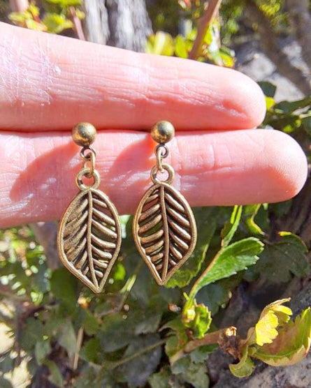 Brass Spike Dangle Mixed Metal Stud Earrings – Tumbled Earth