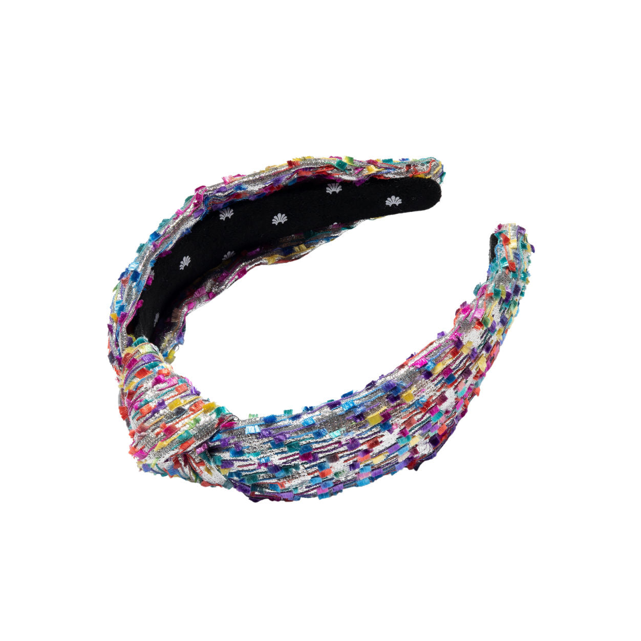 Silver Metallic Confetti Knotted Headband