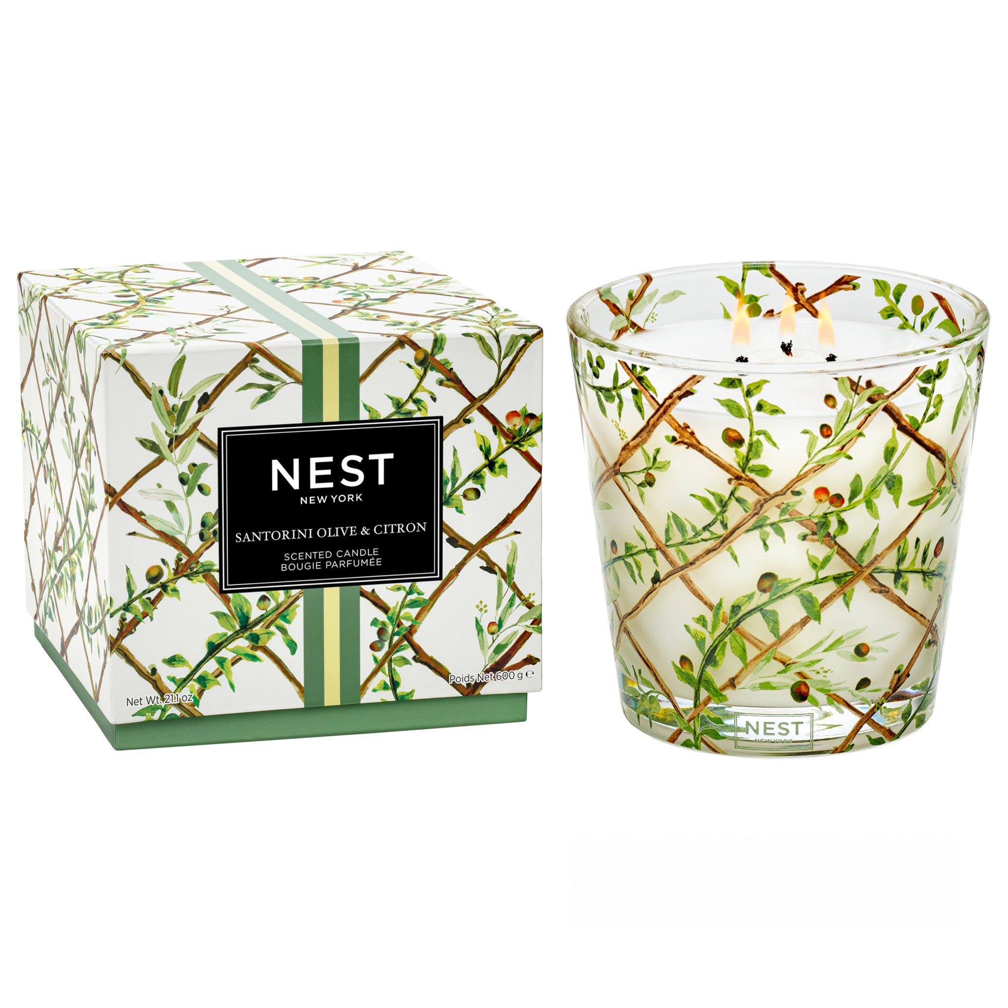 Santorini Olive & Citron Specialty 3 Wick Candle