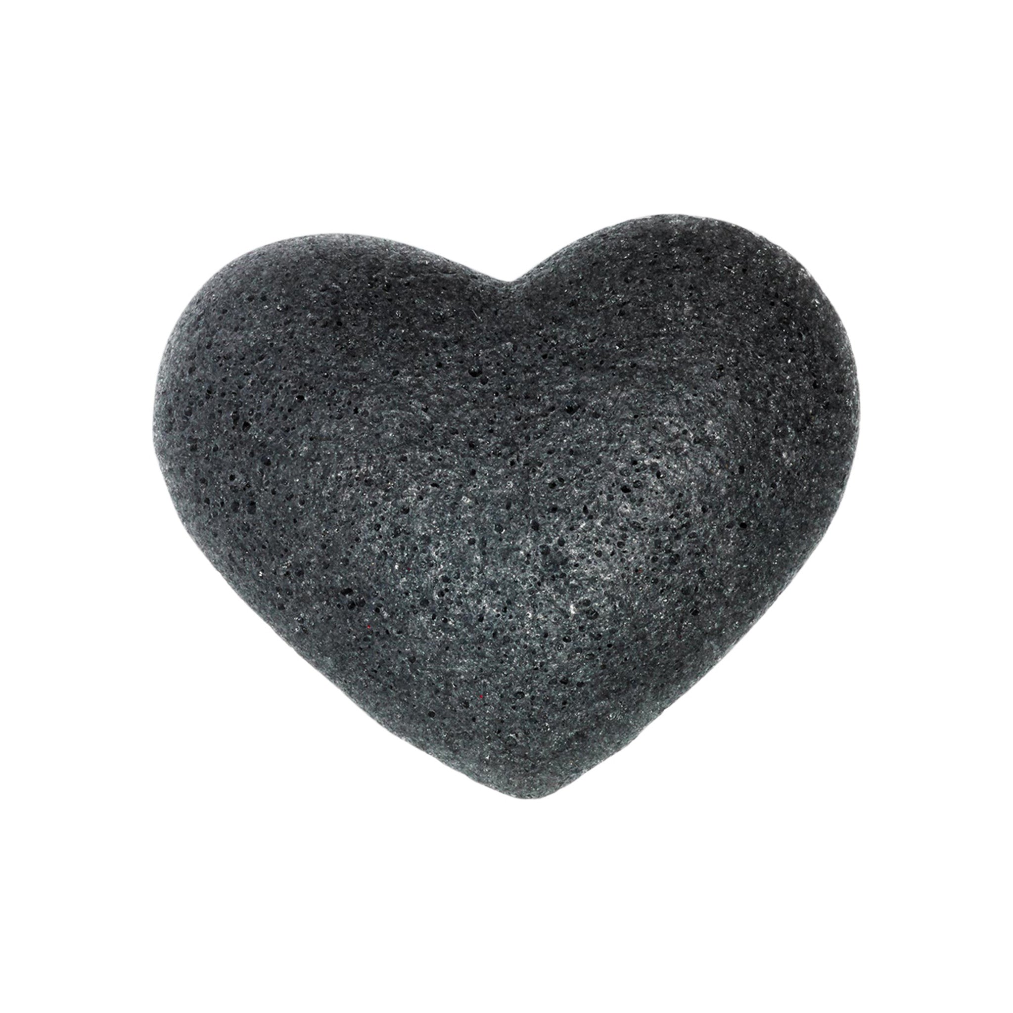The Cleansing Sponge Bamboo Charcoal Heart main image.