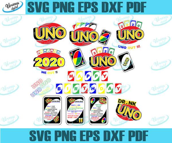 Download Uno Bundle Svg Uno Out Svg Birthday Uno Drunk Logo Uno Svg Uno Card Uranusdigital