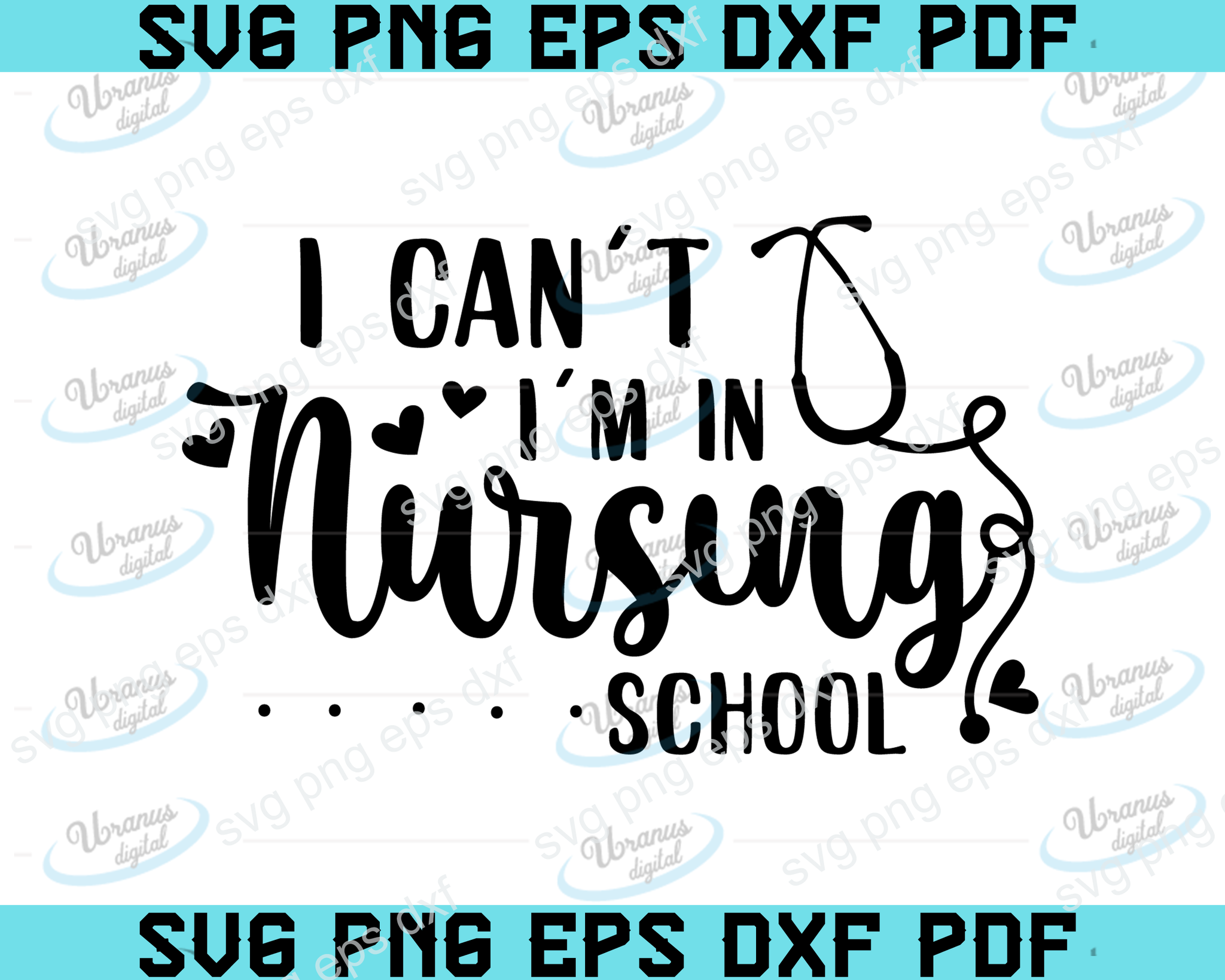 Download I Can T Nursing Svg Svg Files For Silhouette Files For Cricut Svg D Uranusdigital
