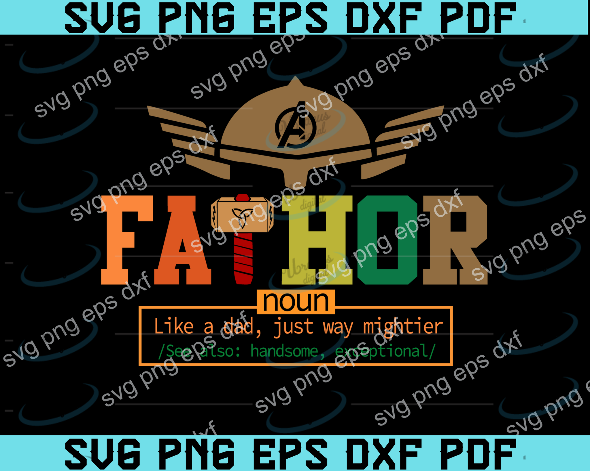 Download Fathor Svg Fa Thor Definition Shirt Fathers Day Svg Avengers Svg S Uranusdigital