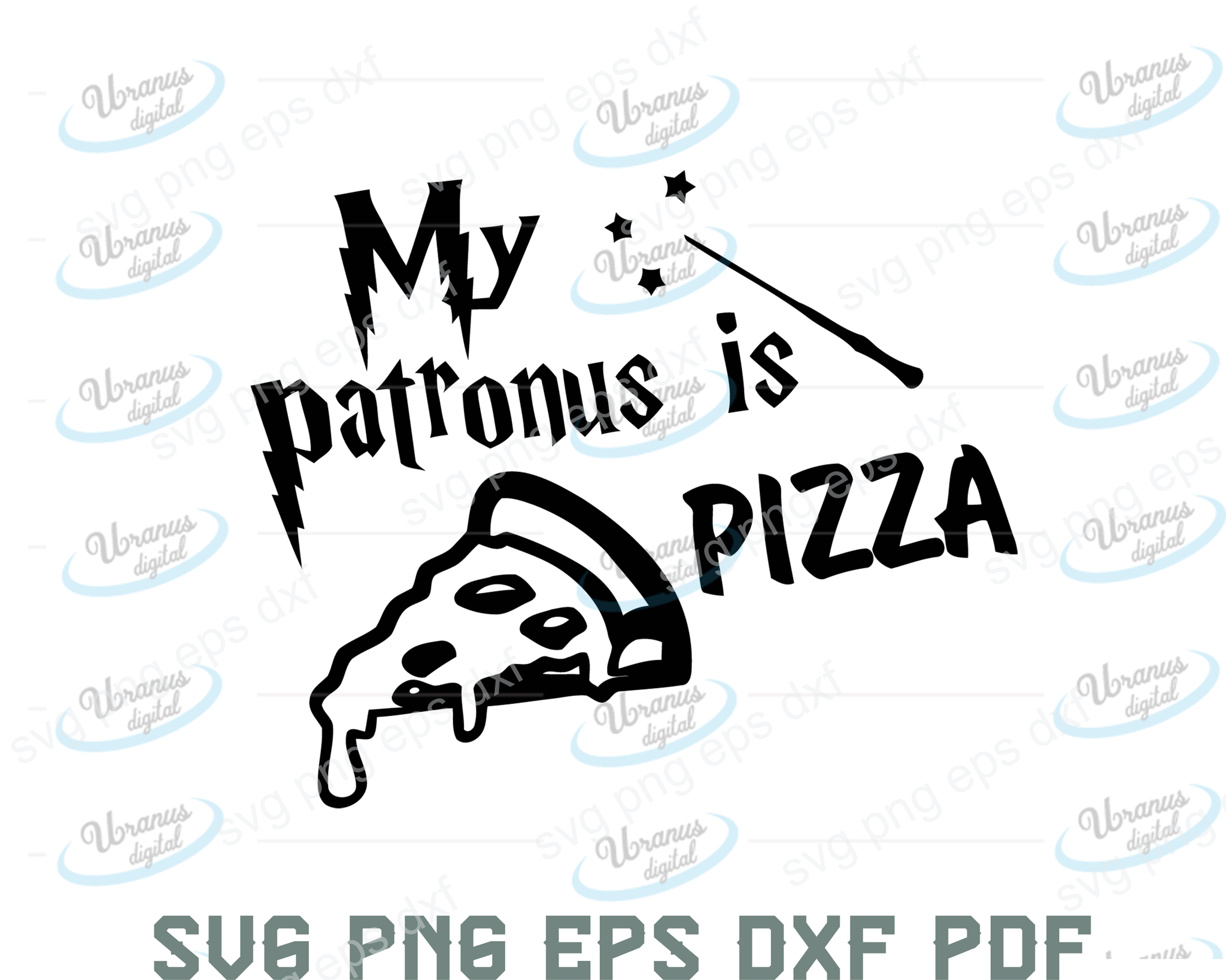 Download My Patronus Is Pizza Svg Svg Files For Silhouette Files For Cricut S Uranusdigital