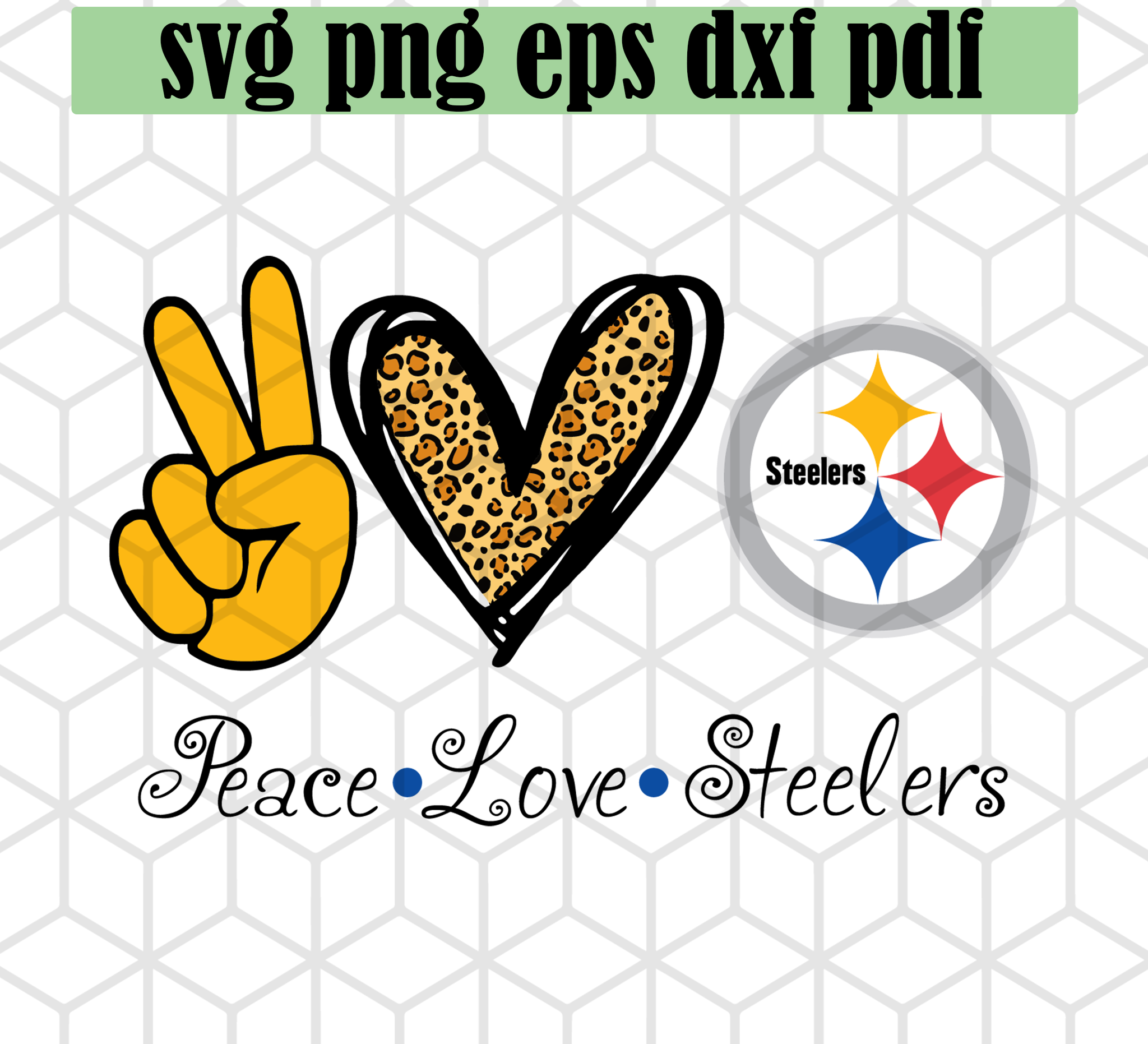 Download Peace Love Steelers Svg Svg Files For Silhouette Files For Cricut Sv Uranusdigital
