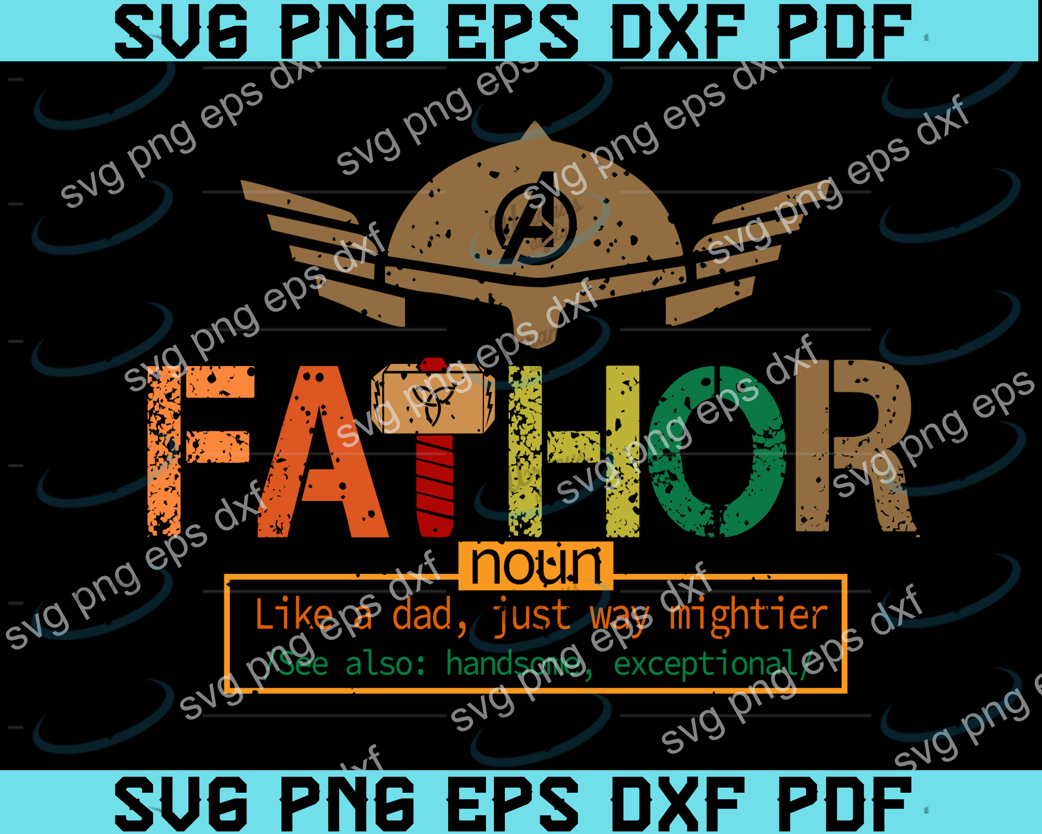 Download Fathor Svg Fa Thor Definition Shirt Fathers Day Svg Avengers Svg S Uranusdigital