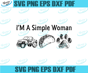 Download I M A Simple Woman Love Jeep Tacos And Dog Svg Jeep Vector Svg Dog Paw Uranusdigital