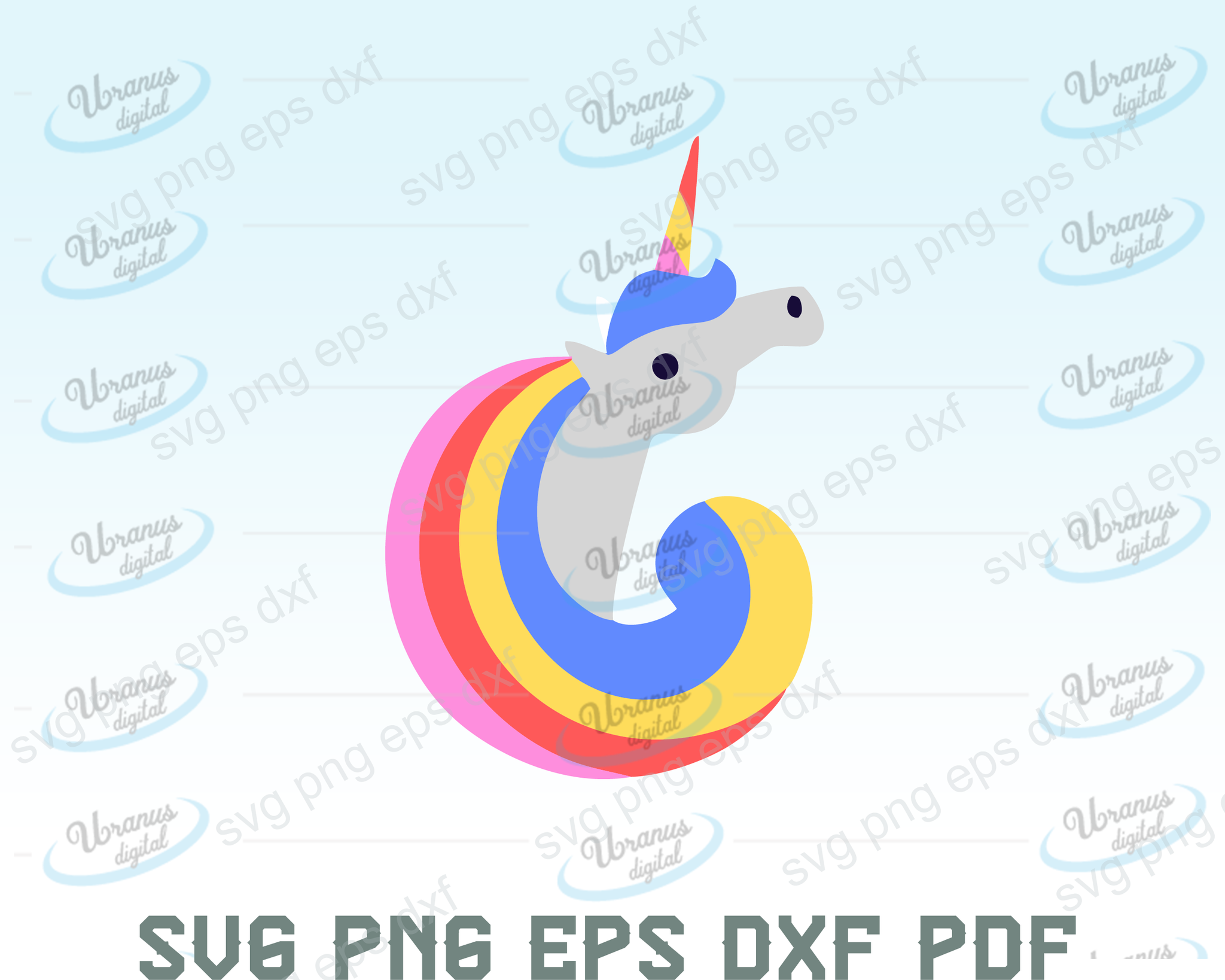 Download Unicorn Svg Svg Files For Silhouette Files For Cricut Svg Dxf Eps Uranusdigital