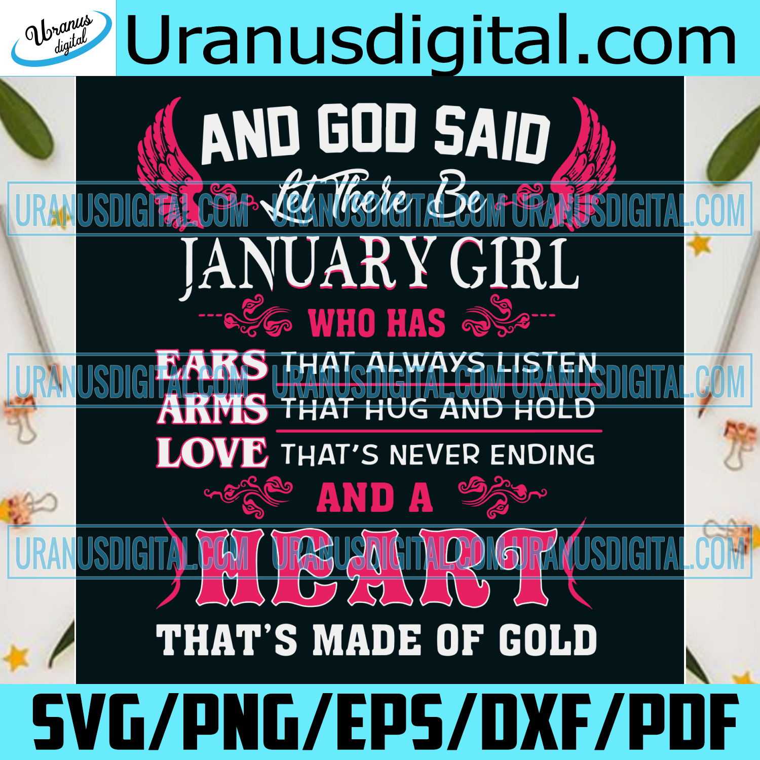 Download And God Said Let There Be January Girl Svg Birthday Svg God Svg Bir Uranusdigital
