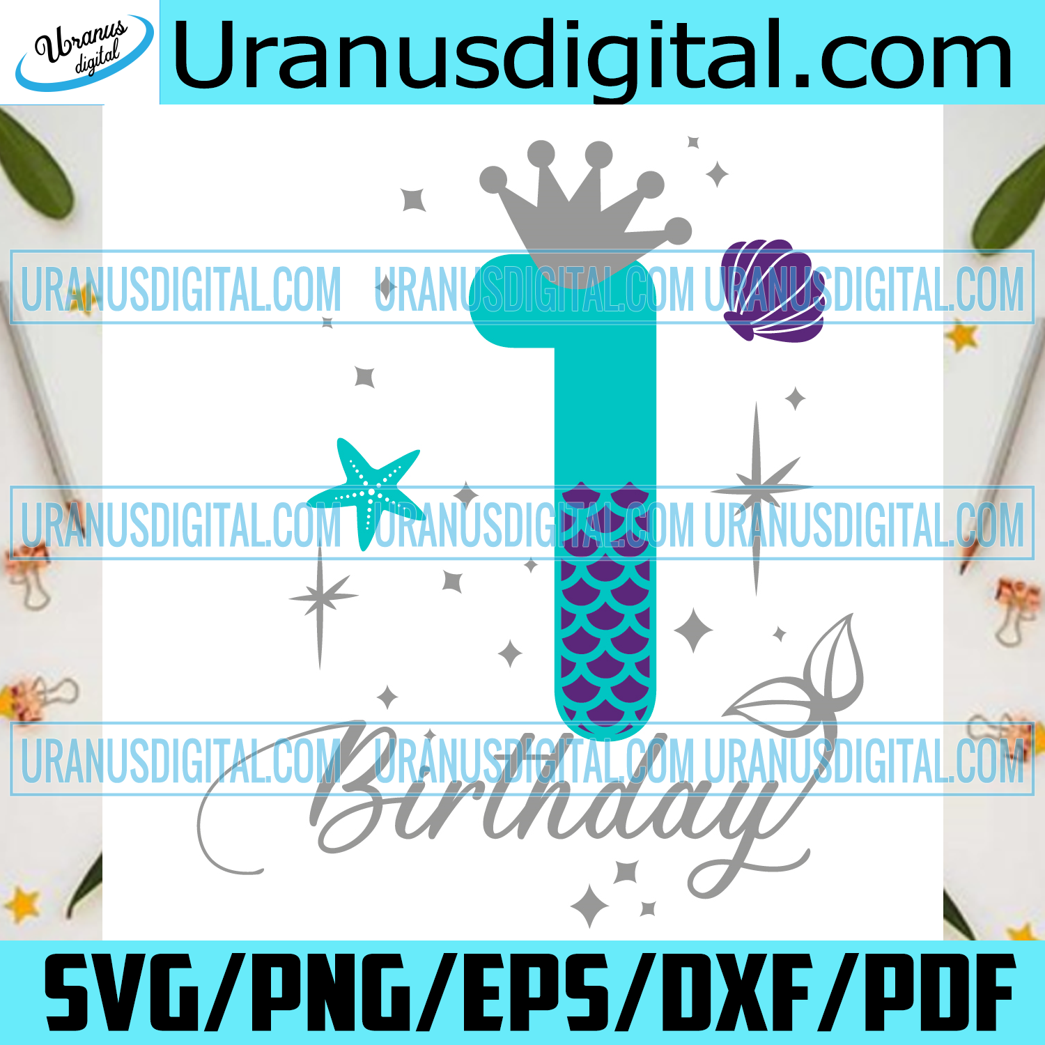 Free Free 198 Mermaid Svg Birthday SVG PNG EPS DXF File