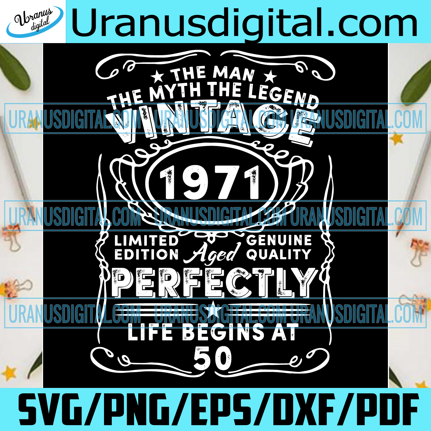 Download The Man The Myth The Legend Vintage 1971 Life Begins At 50 Svg Birthd Uranusdigital