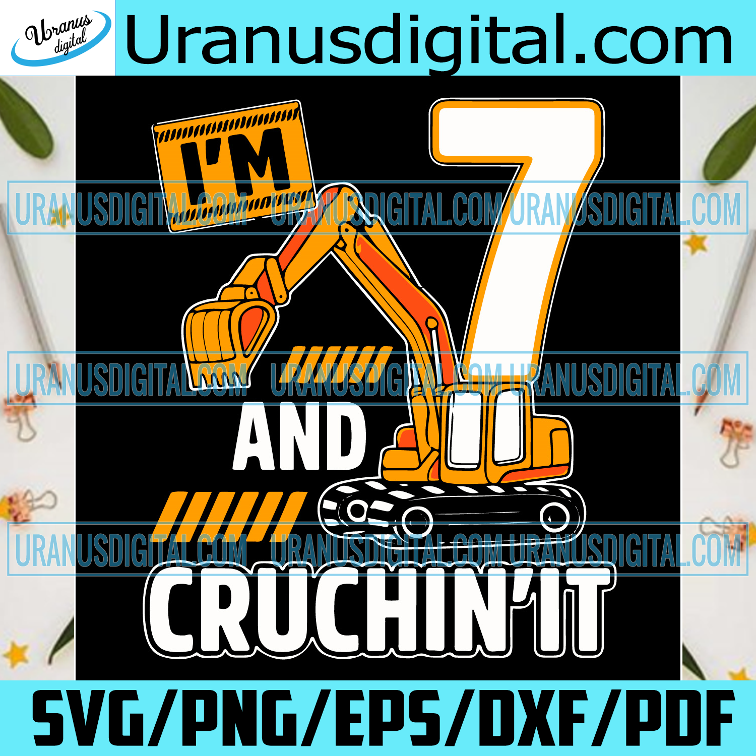 Download I Am 7 And Cruchin It Svg Birtday Svg Kids 7th Birthday Svg Vehicle Uranusdigital