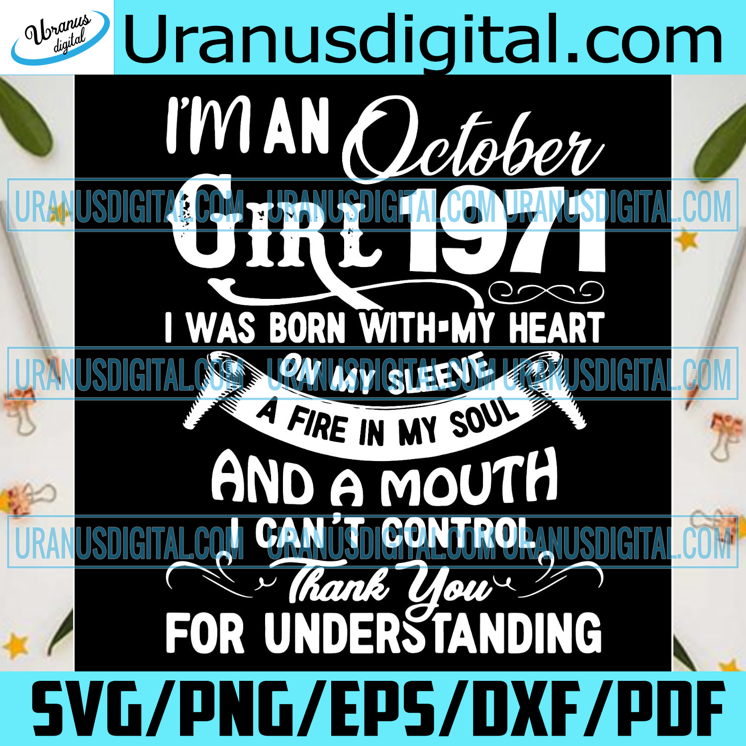 Im An October Girl 1971 Svg Birthday Svg October Girl Svg October 1971 Svg 1971 Girl