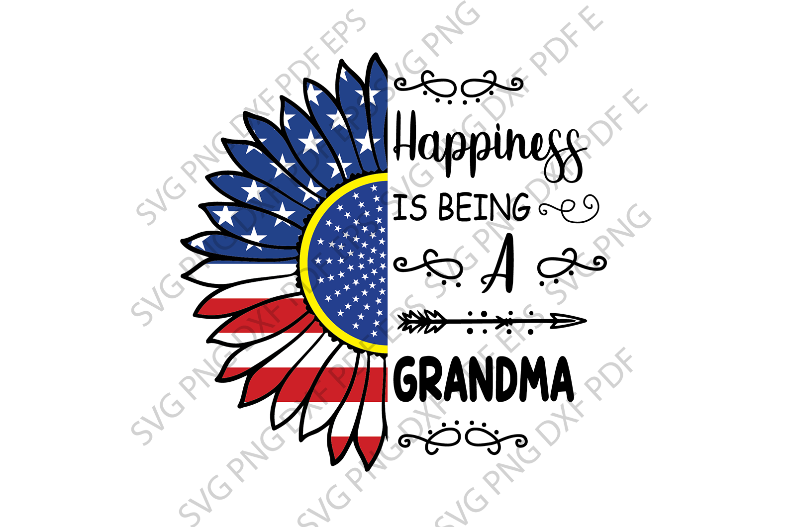 Download Happiness Is Being Grandma Svg 4th Of July Independence Day Svg Indepe Uranusdigital