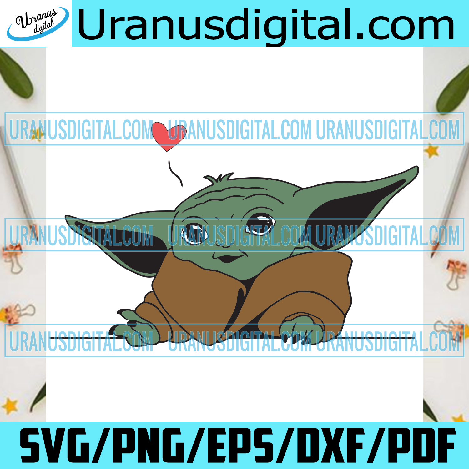 Baby Yoda Love Svg Valentine Svg Star Wars Svg Baby Yoda Svg Yoda Uranusdigital