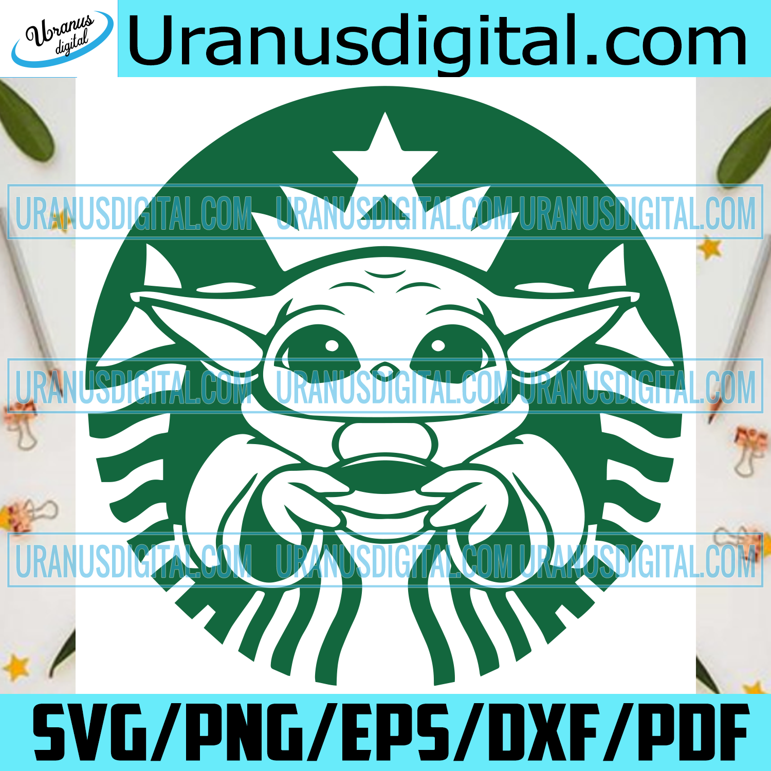 Baby Yoda Starbucks Coffee Svg Trending Svg Baby Yoda Svg Starbucks Uranusdigital