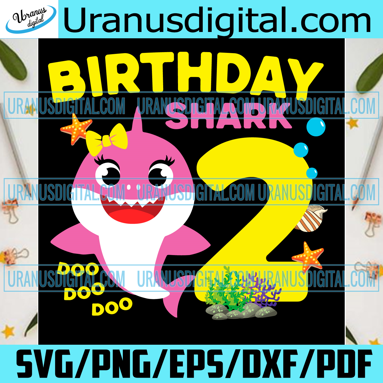 Free Free 88 Baby Shark 2Nd Birthday Svg SVG PNG EPS DXF File