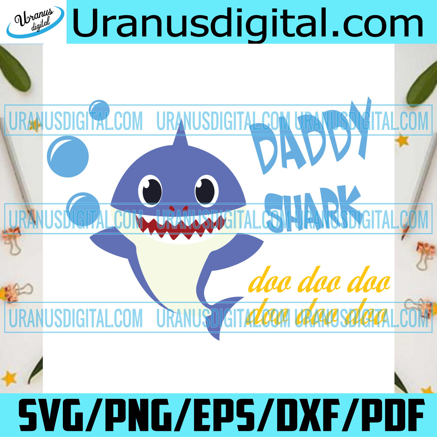 Download Blue Daddy Shark Doo Doo Doo Svg Family Svg Daddy Shark Svg Baby Sh Uranusdigital