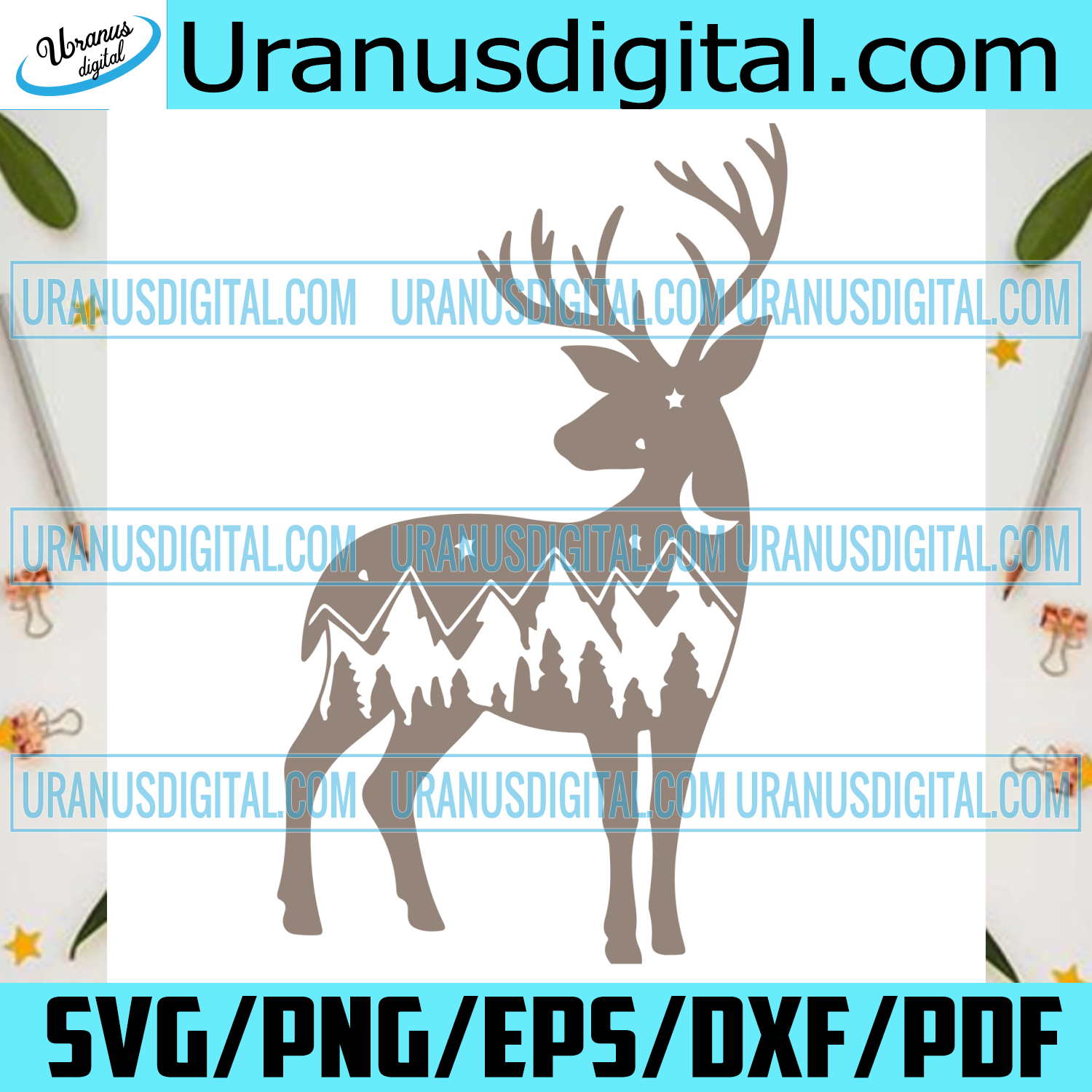 Download Christmas Reindeer Clipart Christmas Svg Alaska Mountain Svg Reinde Uranusdigital