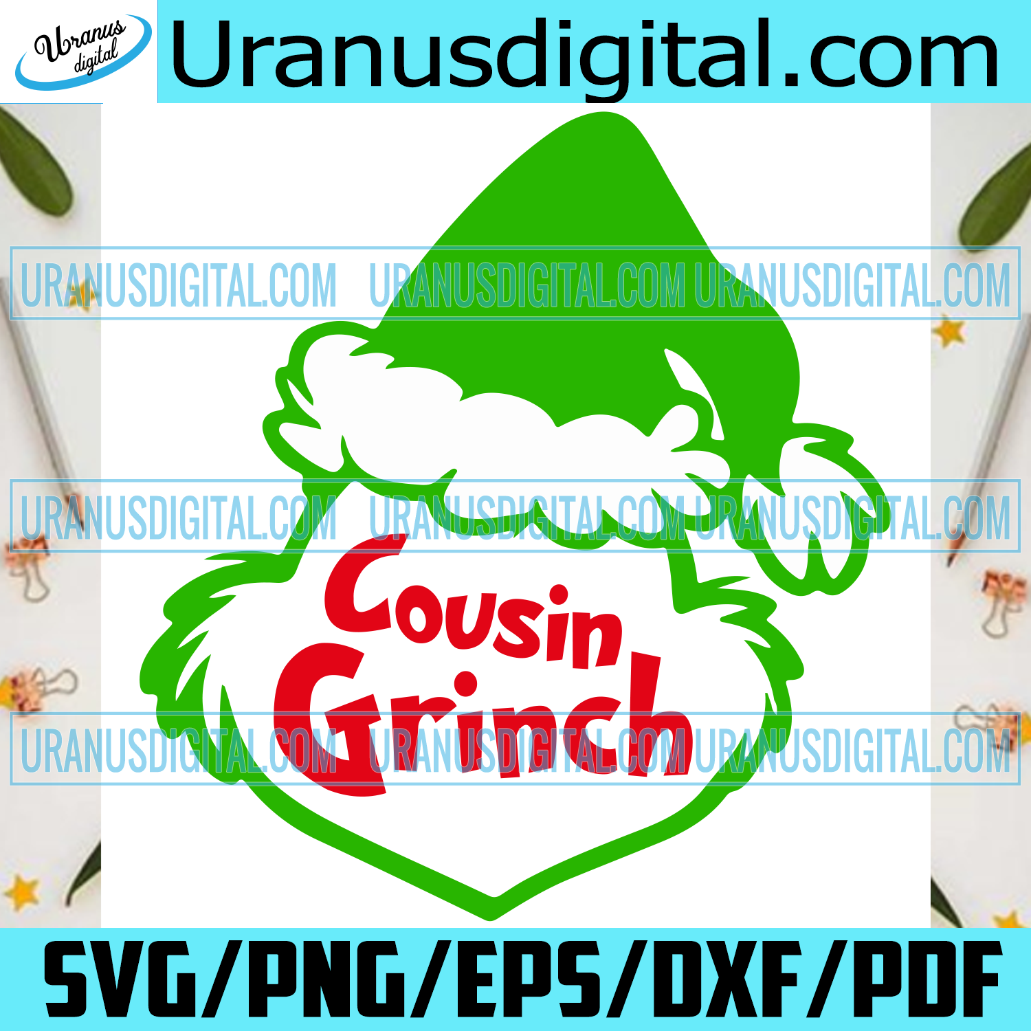 Download Cousin Grinch Christmas Svg Grinch Svg Claus Hat Svg Merry Christm Uranusdigital