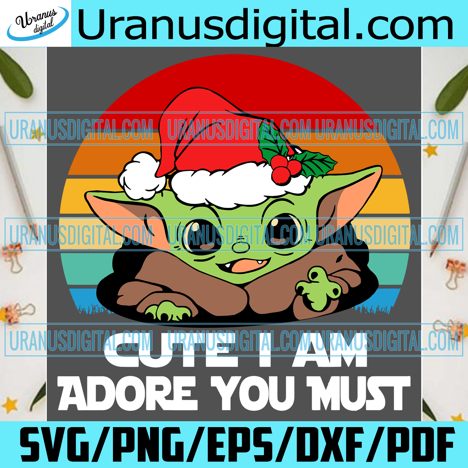 Download Cute I Am Adore You Must Christmas Yoda Christmas Svg Xmas Svg Baby Uranusdigital