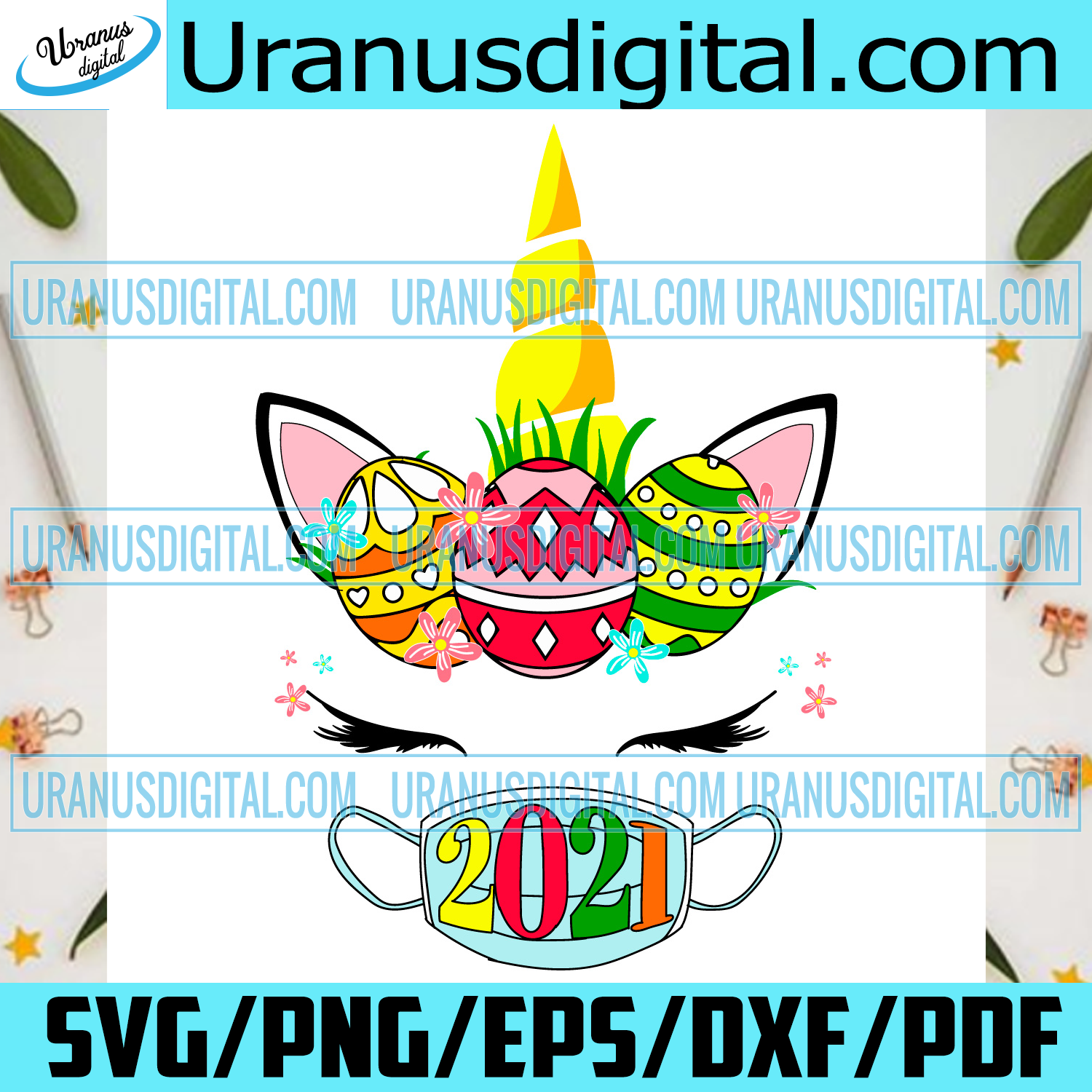 Download Unicorn Easter Mask 2021 Svg Easter Svg Easter Day Svg Easter Unico Uranusdigital