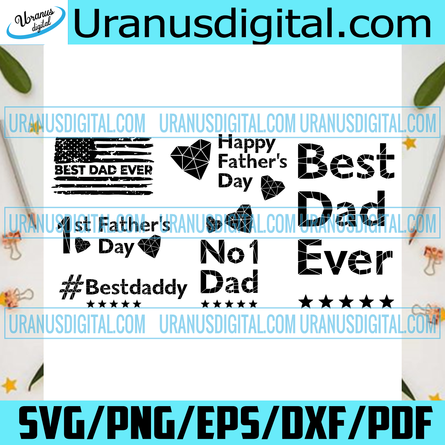 Happy Fathers Day Bundle Svg Fathers Day Svg 1st Father S Day Svg B Uranusdigital