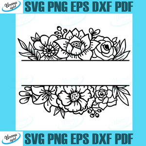 Free Free 144 Wreath Silhouette Flower Border Svg SVG PNG EPS DXF File