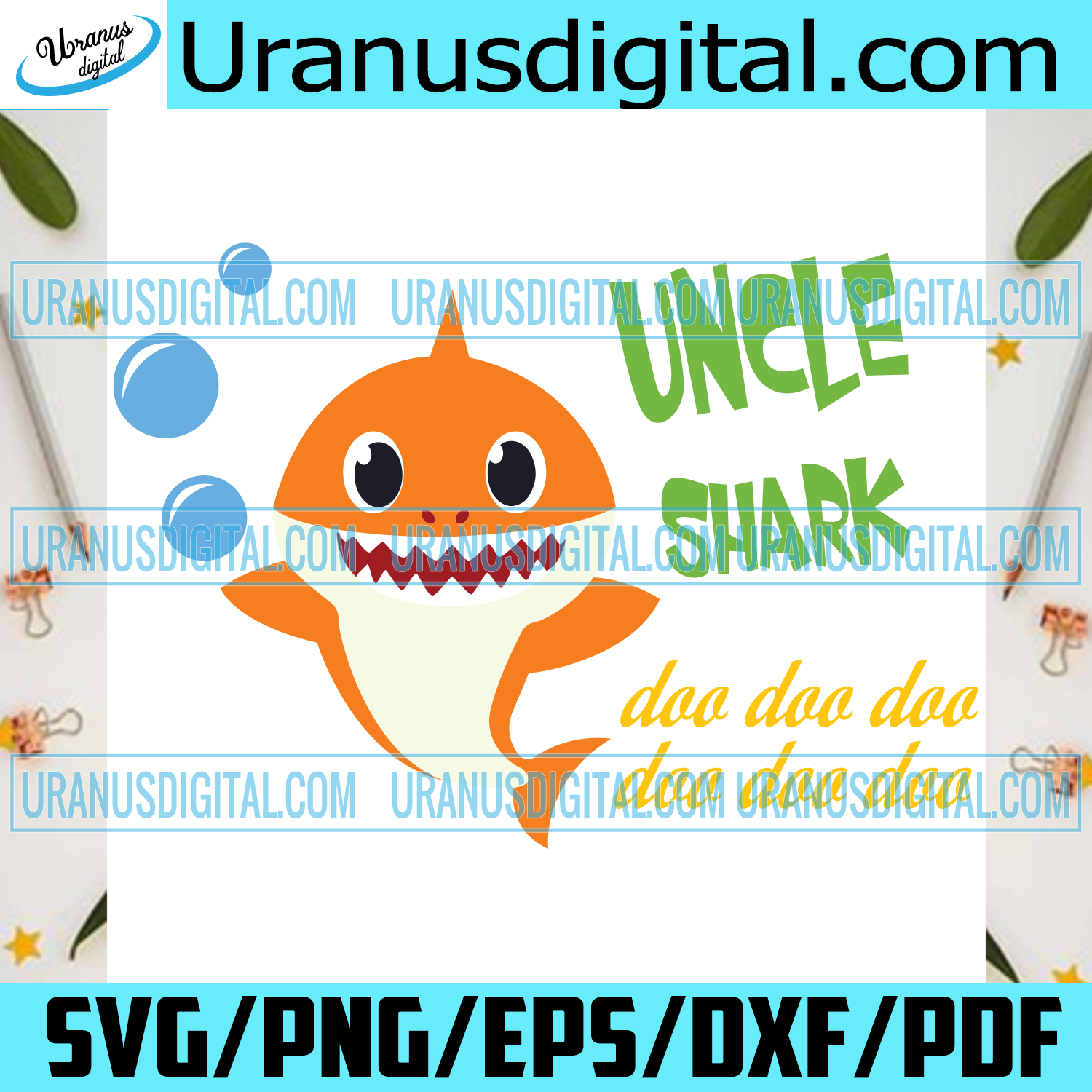 Green Uncle Shark Doo Doo Doo Svg Family Svg Uncle Shark Svg Baby S Uranusdigital