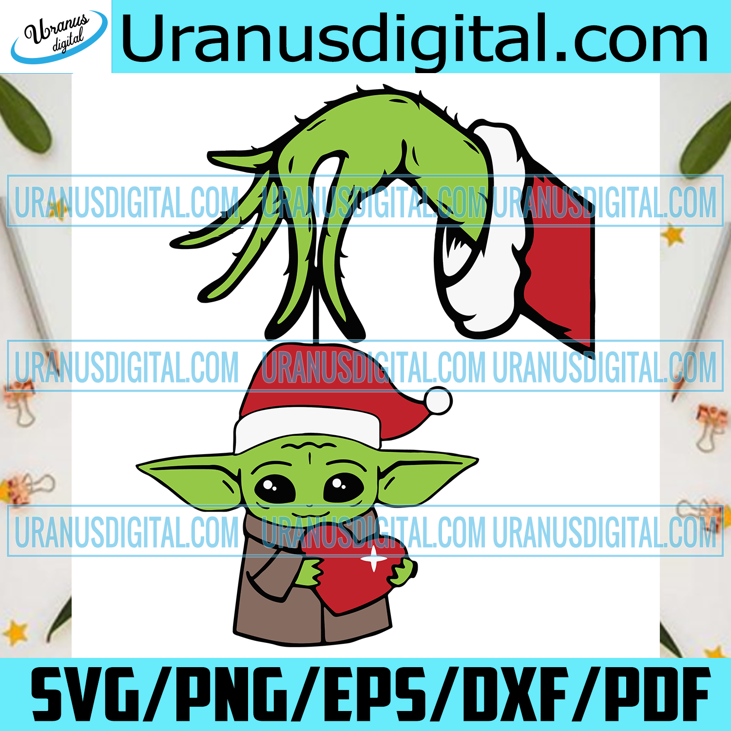 Grinch Hand Holding Baby Yoda Svg Christmas Svg Xmas Svg Christmas Uranusdigital