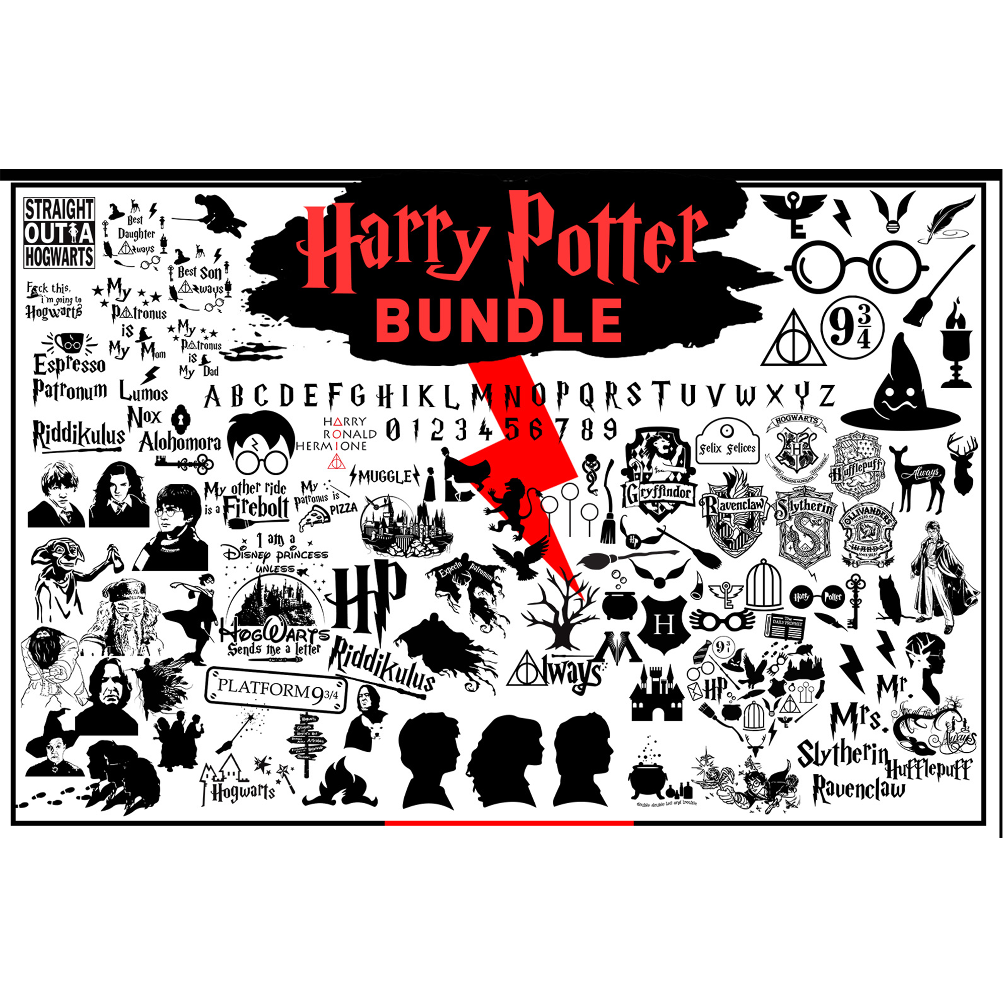 Harry Potter Svg Bundle Harry Potter Svg Harry Potter Clipart File Uranusdigital