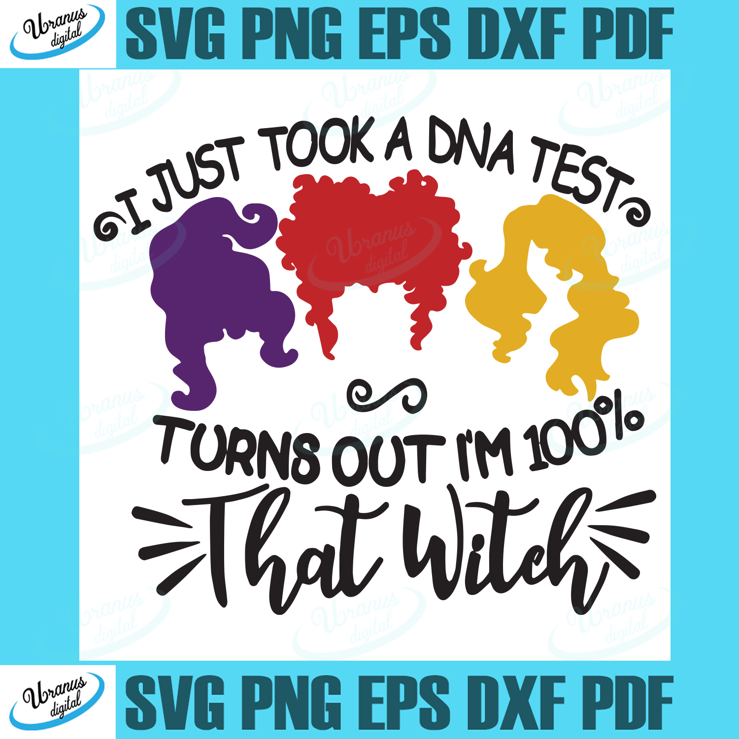 Download I Just Took A Dna Test Turns Out I M 100 Halloween Svg Witch Svg