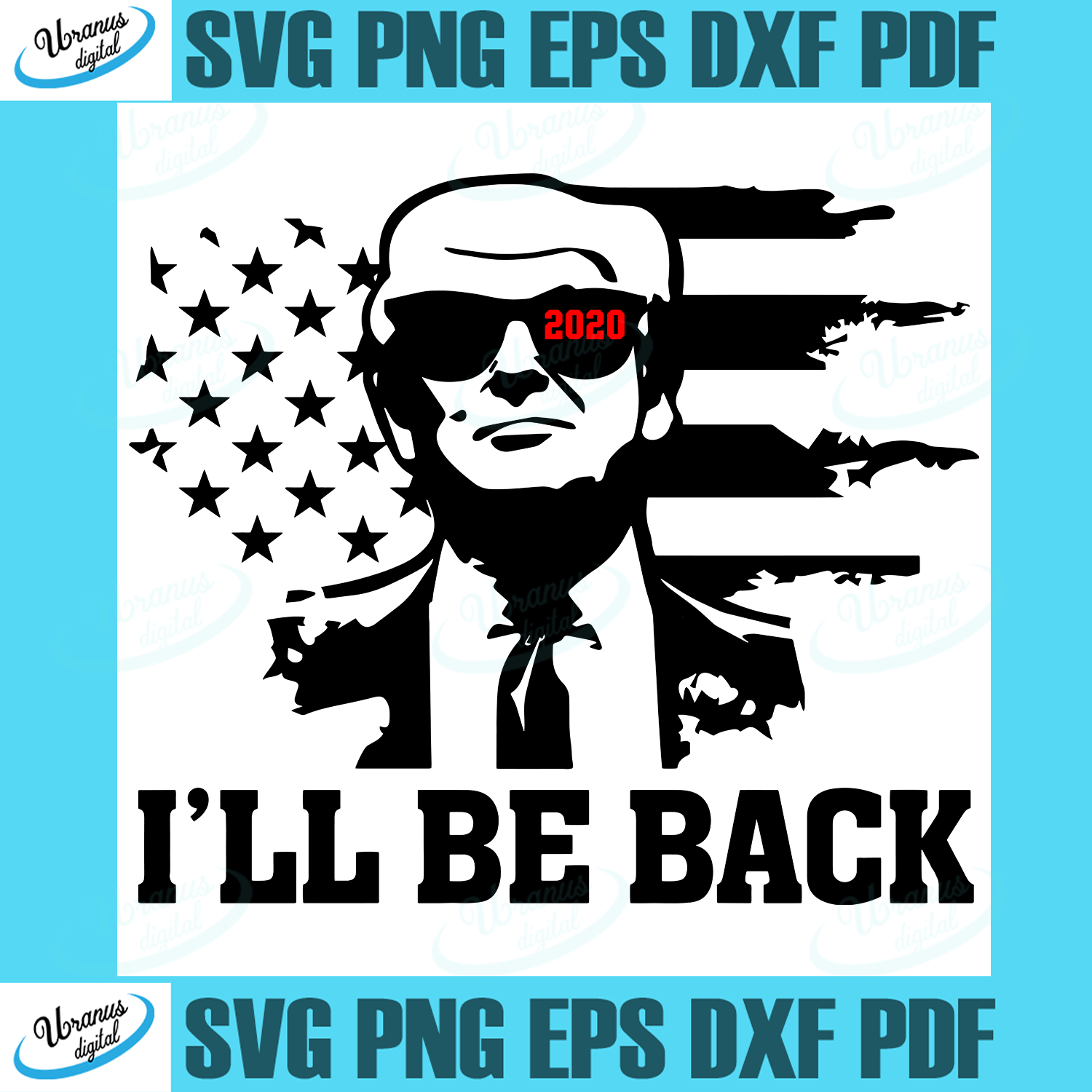 Download I Will Be Back Svg Svg Trump 2020 Svg Funny Political Svg Republican Svg Donald Trump 2020 Svg Svg Cricut Silhouette Svg Files Cricut Svg