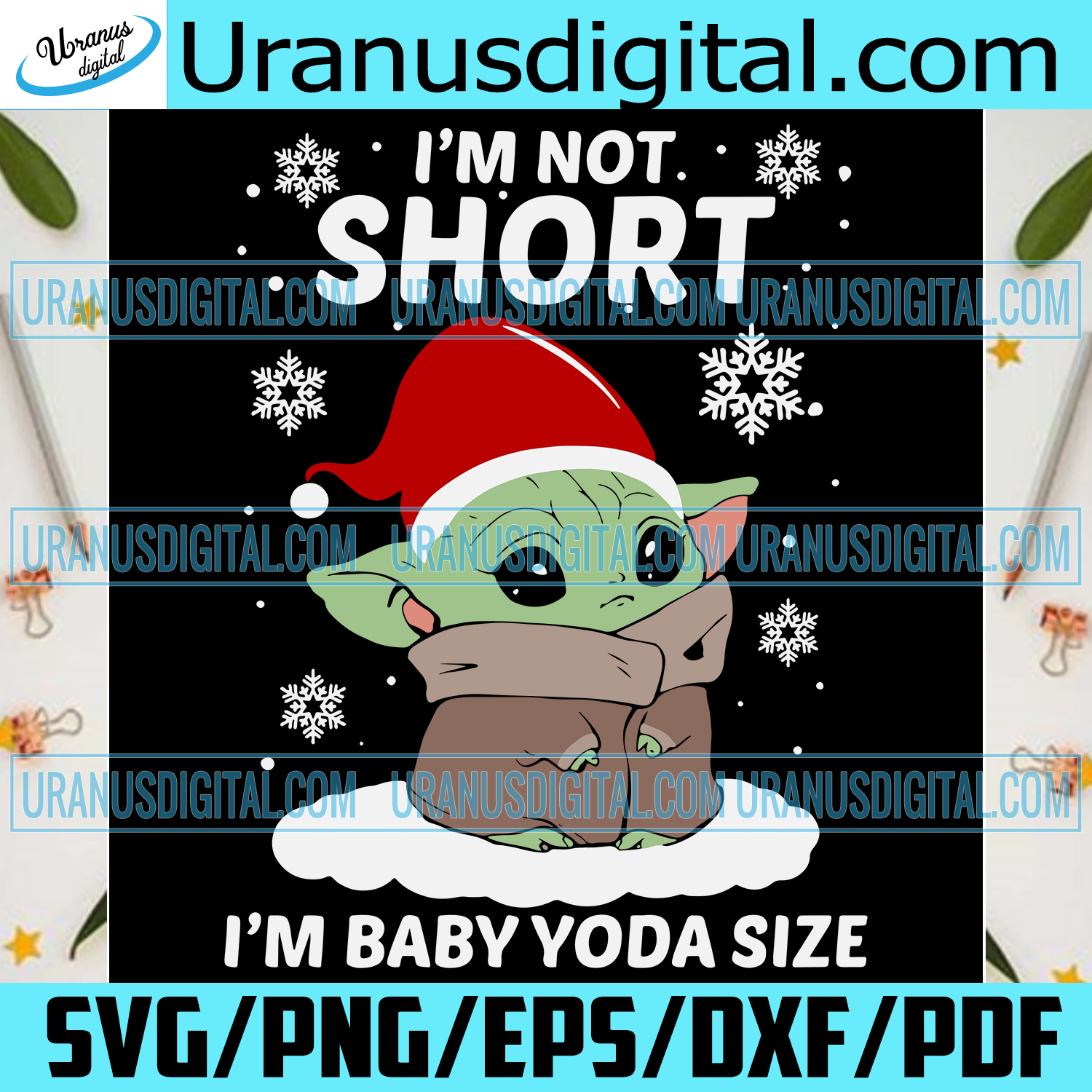 Download Im Not Short Im Baby Yoda Size Svg Christmas Svg Xmas Svg Merry Chr Uranusdigital