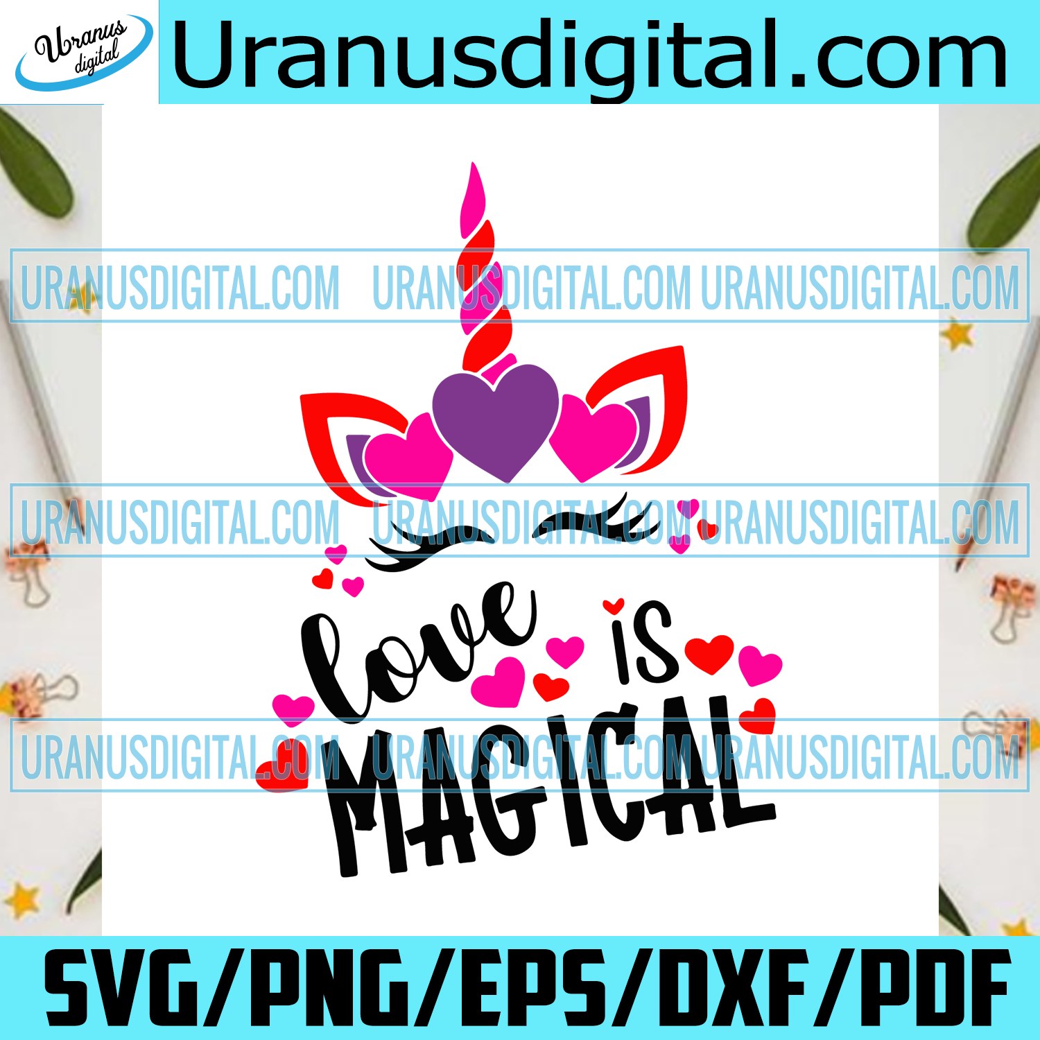 Download Love Is Magical Unicorn Svg Valentine Svg Valentine Gift Svg Valent Uranusdigital