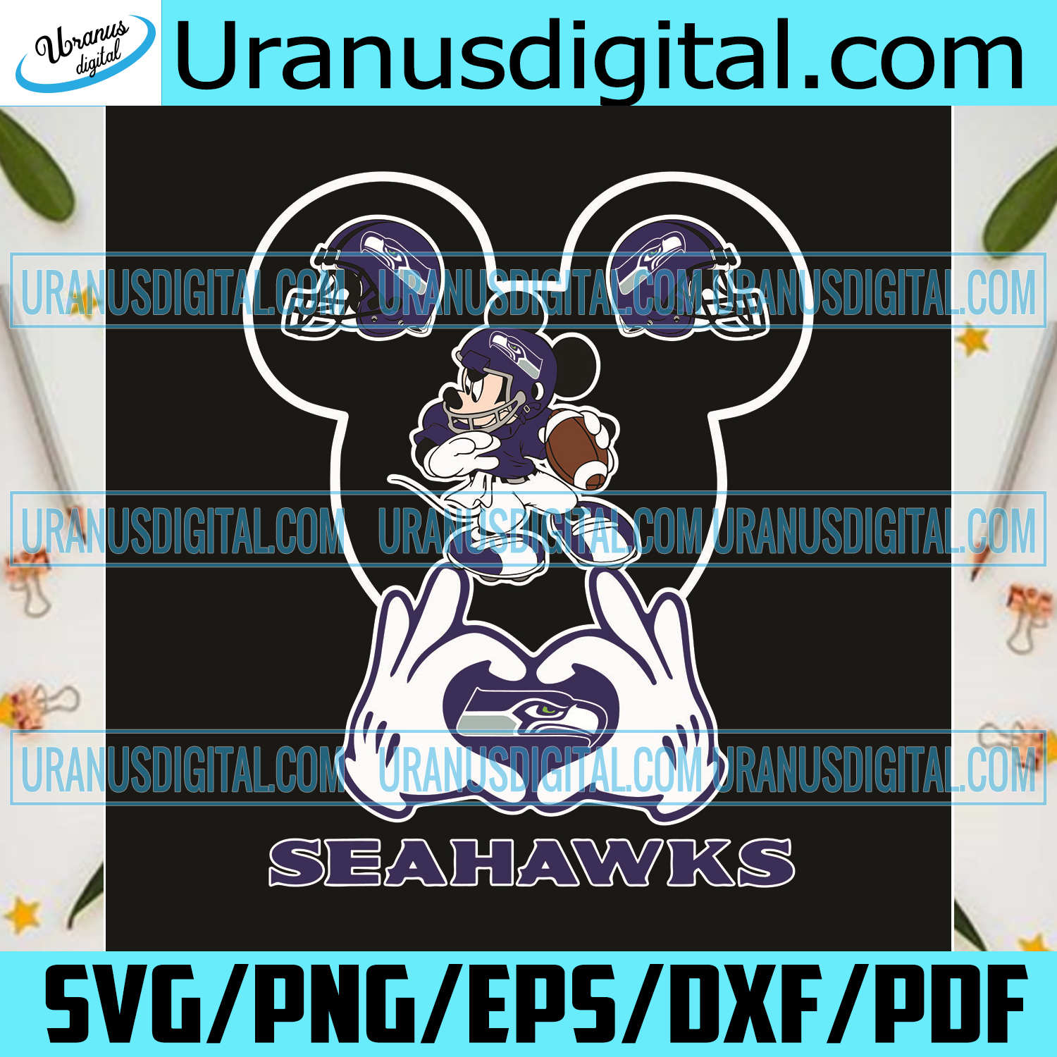 Love Seattle Seahawks Mickey Mouse Svg Sport Svg Seattle Seahawks S Uranusdigital