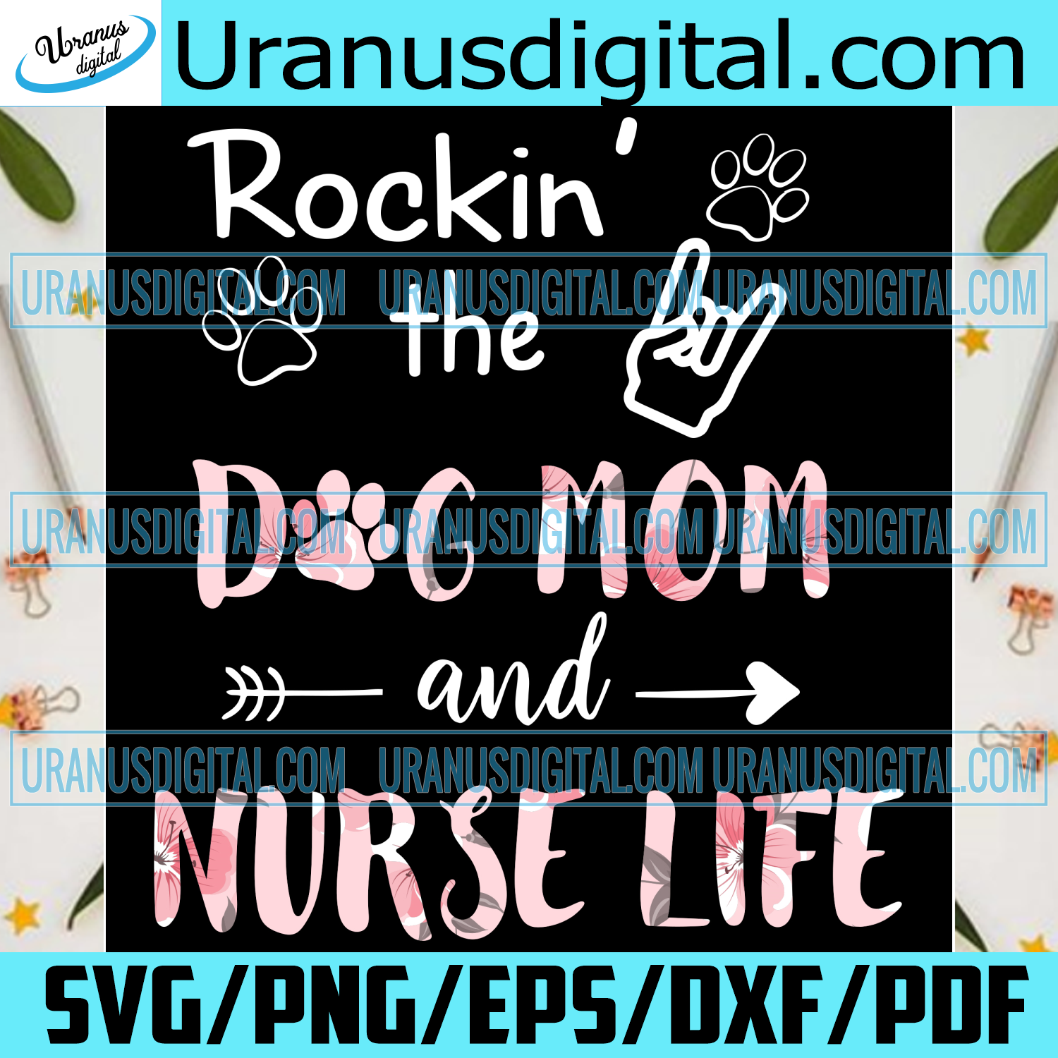 Download Rockin The Dog Mom And Nurse Svg Mothers Day Svg Mom Svg Dog Mom Sv Uranusdigital