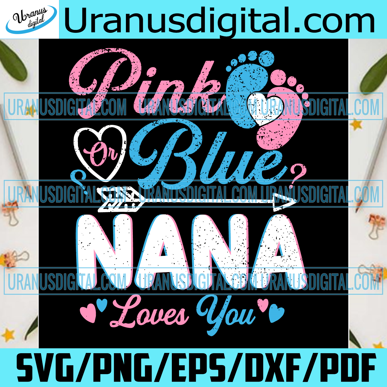 Download Pink Blue Nana Loves You Svg Mothers Day Svg Mothers Svg Nana Svg Uranusdigital
