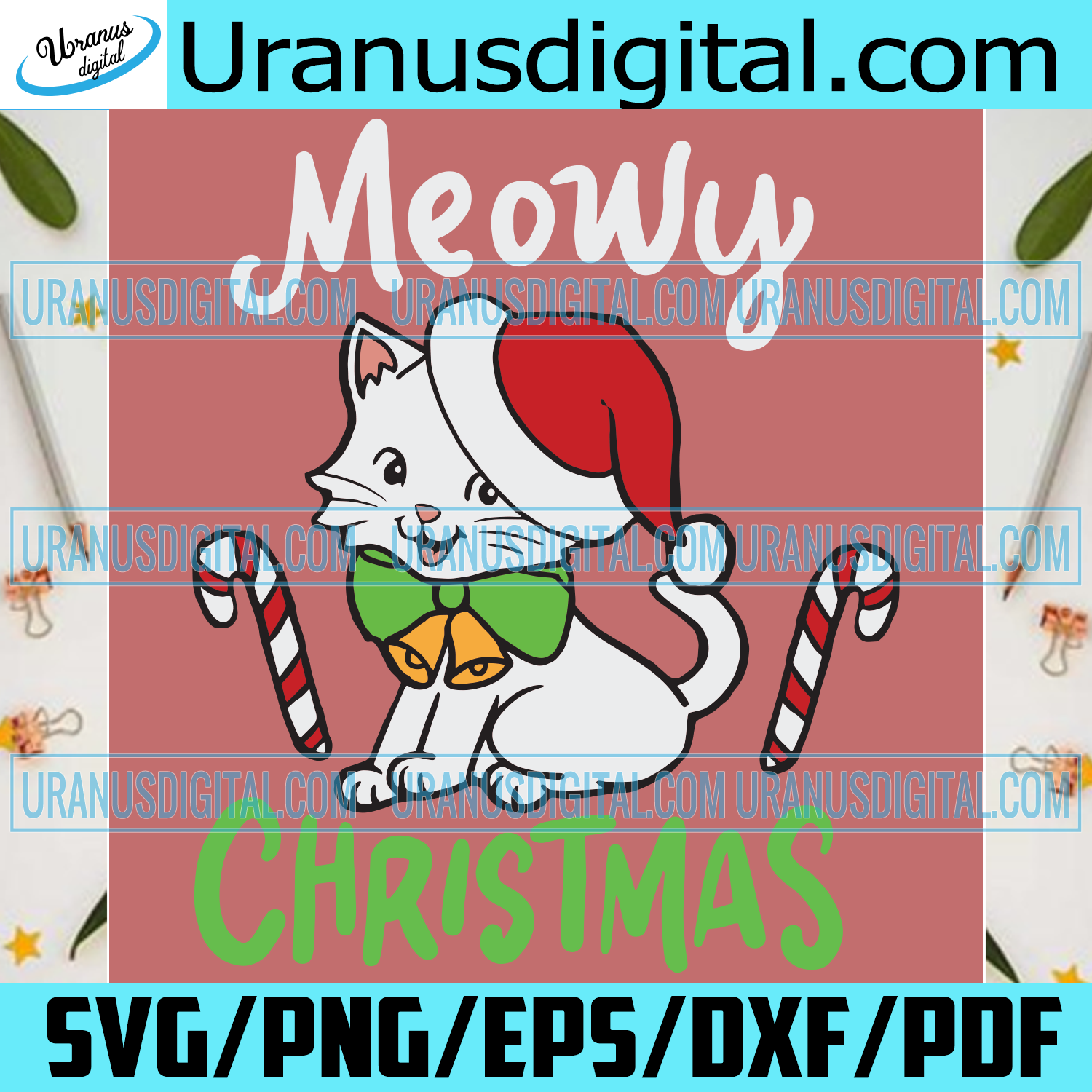 Download Meowy Christmas Svg Christmas Svg Meow Christmas Svg Christmas Cat Uranusdigital