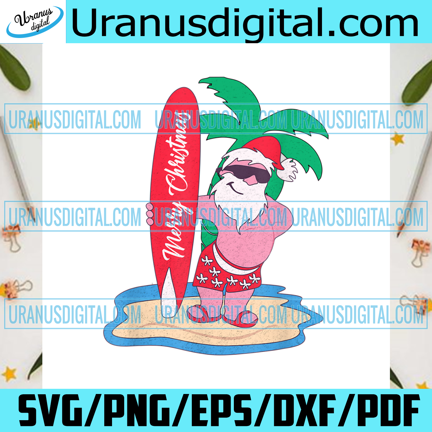 Download Merry Christmas Santa Hawaii Png Christmas Png Xmas Png Merry Chris Uranusdigital