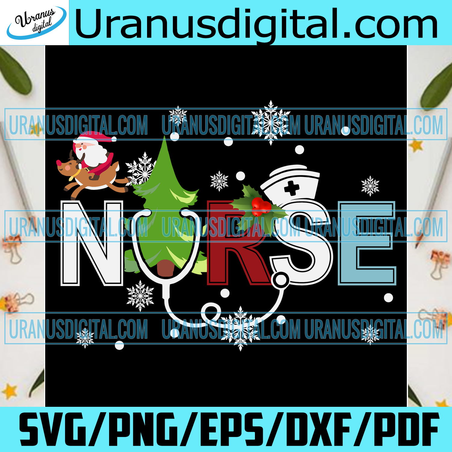 Download Nurse Stethoscope Christmas Tree Ornaments Decor Christmas Svg Chri Uranusdigital